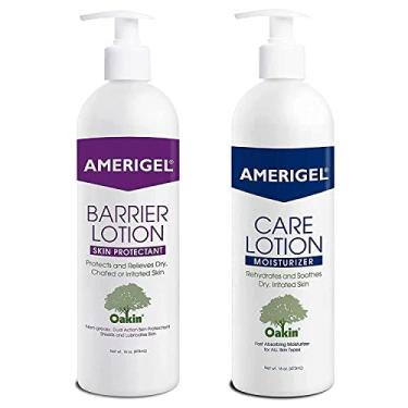 Imagem de AMERIGEL Total Day & Night Skin Care Bundle - Loção De Barreira Protetora Com Frasco E Bomba (473 Ml) Hidratante Hipoalergênico