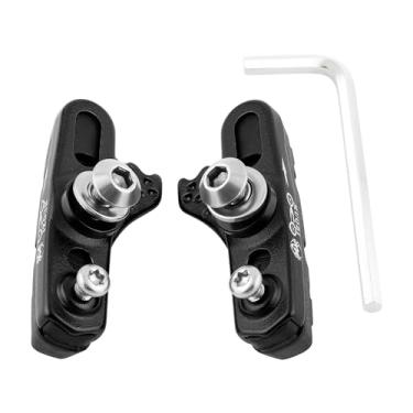 Imagem de Yutuing Bloco De Freio Aro Fibra Carbono Para Bicicleta, 2 Peças, Clipe Borracha Substituível Gaveta Tipo C, Botas Liga Alumínio Fosco (Bl-Al, Bal)