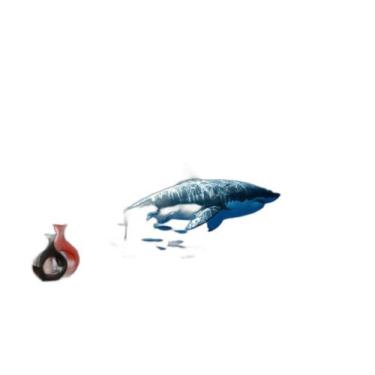 Imagem de Papel De Parede 3D Animais Tubarão Cardume Mar 3,5M Anm554 - Você Deco