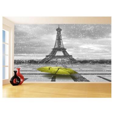 Imagem de Papel De Parede Paris Eiffel Guarda Chuva Céu 3,5M Ncd307 - Você Decor