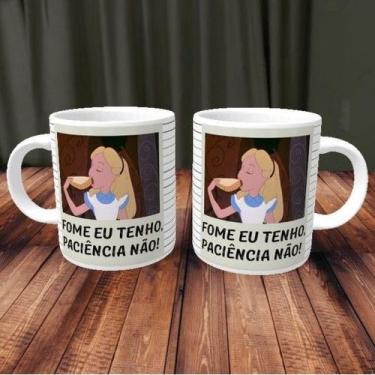 Imagem de Caneca Fome eu tenho, paciência não. Frases divertidas Caneca porcelan