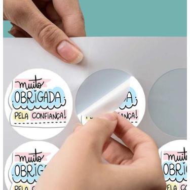 Imagem de 80 Etiqueta Adesiva Muito obrigada pela confiança - Nicolados
