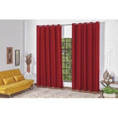 Imagem de Cortina Oxford - Casa Artuz, 3m, Vermelho