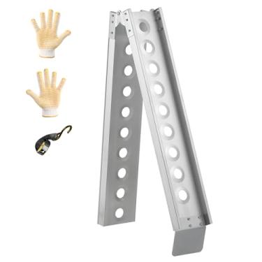 Imagem de gardhom Rampa Dobrável Para Motocicleta, Bicicleta De Terra, Suporte Alumínio Capacidade 440 Libras, Rampas Carga Motocicletas, Porta-Malas Carro, Caminhonetes