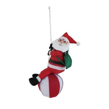 Imagem de Enfeite De Natal Papai Noel Pendente Bola 1 Peça 60Cm