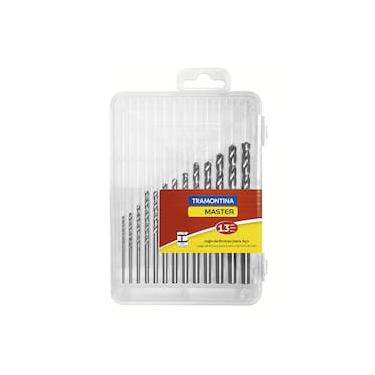 Imagem de Jogo de Brocas HSS para Aço Tramontina Master Polegadas - 13 Peças