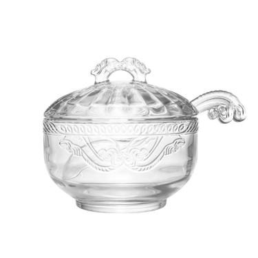 Imagem de Açucareiro Lyor Em Cristal Com Colher 12 X 11,5cm