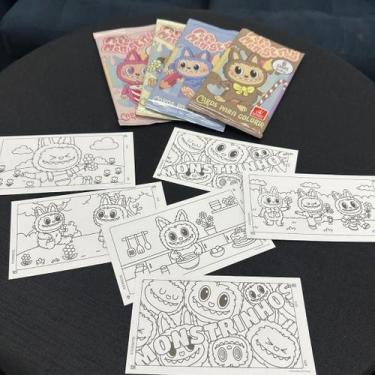 Imagem de Cards para colorir MONSTROS FOFOS KIT 4 envelopes 24 cards 17x9cm - Br