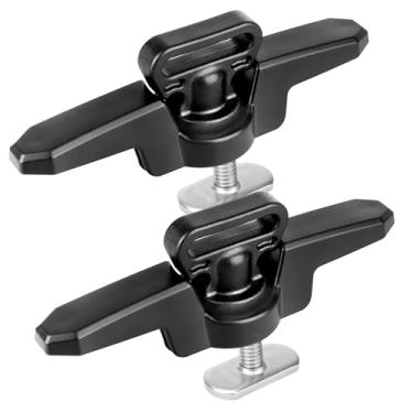 Imagem de GYPNS Grampo de âncora vertical para trilhos de caiaque – para trilhos de equipamento de caiaque refrigerador e acessórios de pesca de caiaque, kit de parafusos T de fixação de trilho de caiaque