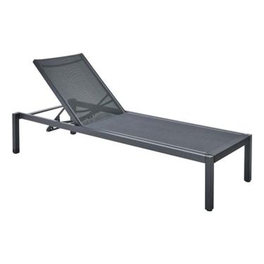 Imagem de Espreguicadeira Aluminio 4 Posicoes Ate 160kg - Cinza