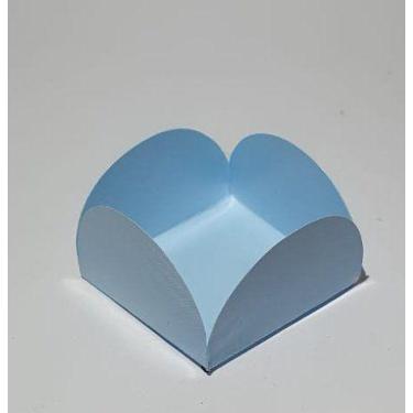 Imagem de Forminha 4 Pétalas Azul Bebê com 50 Unidades 3,5x3,5 -  Candy