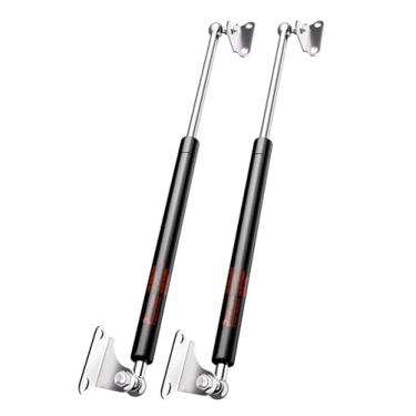 Imagem de Amortecedores a gás de 50,8 cm e 45,4 kg, mola a gás 445 N com suportes tipo L para armários de TV com tampa resistente, tampa de porta de porão, cama de trailer, serve apenas para pesos de 38 a 52