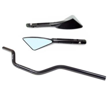 Imagem de Kit Guidão Esportivo Retrovisor Stark Race Cbx250 Cb250f Twister Cb300