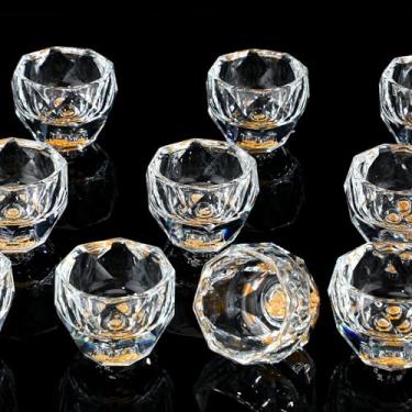Imagem de Skybooly 12 peças de copos pequenos de cristal com flocos de folha de ouro 24k - Conjunto de copos de copo de uísque de tequila de diamante de luxo para decoração de bar de festa, coleção presente (48