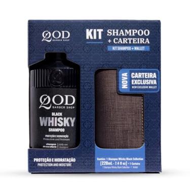 Imagem de QOD Barber Shop - Kit Carteira - Shampoo Whisky 220ml + Carteira