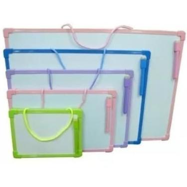 Imagem de Quadro Multifuncional para Recados e Organização – Mural Magnético, Painel Magnético e Modelo Compacto com Ceramic Steel e Moldura Natural(Lilás,20x30cm)