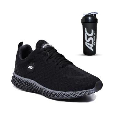 Imagem de Tênis Masculino Ascension + Coqueteleira Preto – Leve, Macio e Versátil para Caminhada, Corrida, Academia e Dia a Dia (Preto e Cinza, BR, Adulto, Numérico, 41)