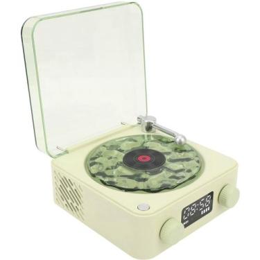 Imagem de Caixa de Som Vitrola Toca Disco Vinil Usb Recarregavel Bluetooth Carta