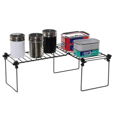 Imagem de Organizador de Cozinha de Canto Ajustável para Armário Preto Metaltru