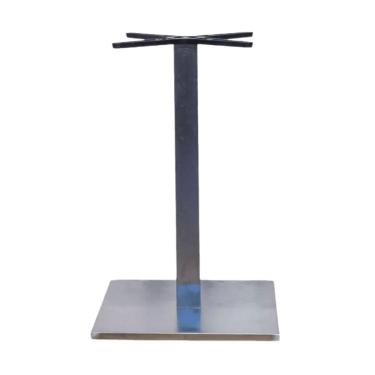 Imagem de Base de Mesa de Jantar Quadrada Estocolmo Alpha Fratini 72 cm (altura) Aço Inox com Base Quadrada
