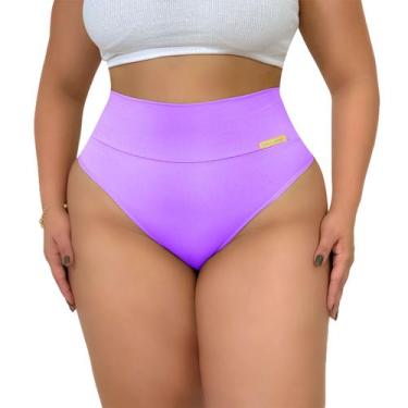 Imagem de Kit Com 5 Calcinha Plus Size Cós Alto G1 E G2 Confortável - Magic Conf