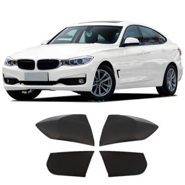 Imagem de Capa de luzes traseiras de carro compatível com BMW Série 3 F30 F35 2013-2015 / M3 F80 2014-2015, kits de capa de guarnição de luz traseira preta fumada, acessórios de luz indicadora de freio da