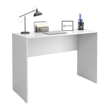 Imagem de Mesa para Escritório Escrivaninha Home Office e Estudo 110 cm Ideal para Notebook (Branco)