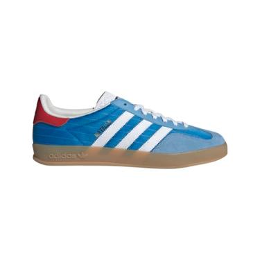 Imagem de adidas Tênis masculino Gazelle Indoor, Azul brilhante/branco nuvem/chiclete, 38