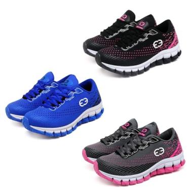 Imagem de Combo 3 Tênis Esportivo Infantil Leve Conforto Esportivo Cores Vivas (PINK/CINZA/AZUL, BR, Criança de 4 a 8 anos, Numérico, 34)