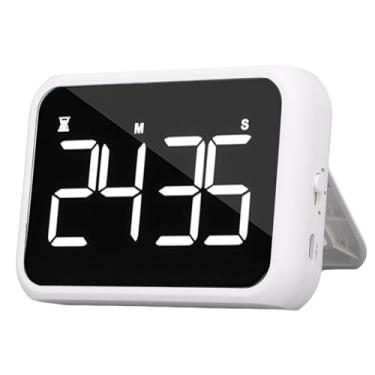 Imagem de Sanpyl Timer de Cozinha Digital, Timer de Cozinha de Alarmes Grandes de Dígitos, Cronômetros de Contagem de Contagem Magnética para o Estudo de Fitness Em Sala de Aula Estudar (Branco)