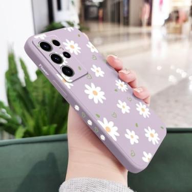 Imagem de Capa de celular Tender Daisy para Samsung Galaxy S25 S24 S23 S22 S21 S20 S10 S10E Ultra Plus FE Note 20 Ultra Plus, roxo claro, para S10 Plus