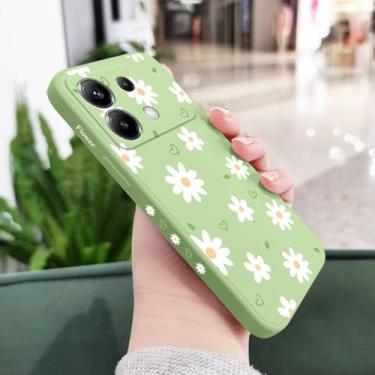 Imagem de Capa de silicone Tender Daisy para Xiaomi Poco X7 X6 F6 M6 M5 M5S F5 X5 F4 X4 M4 F3 M3 X3 Pro 4G 5G GT, verde claro, para Poco M6 Pro 4G