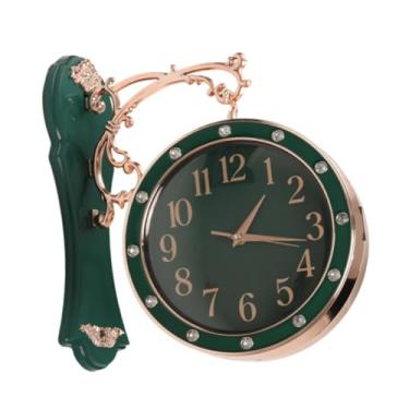 Imagem de Generic Relógio de parede duplo lado relógio silencioso pendurado para casamento sala de estudo, Verde