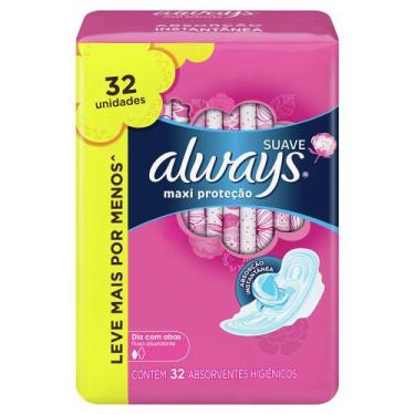 Imagem de Absorvente Always Maxi proteção Suave 32 Unidades
