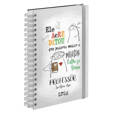 Imagem de Agenda Diária Plus 2026 Personalizada Professores Flork Masculino