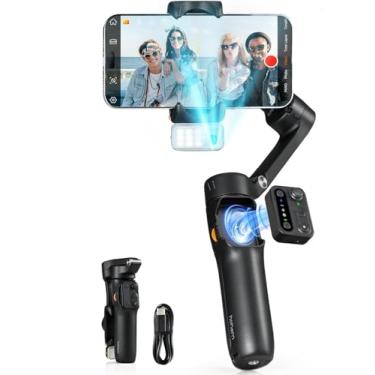 Imagem de Ho~hem iSteady V3 Estabilizador de Gimbal para iPhone, Gimbal para Celular com Rastreador Magnético de IA, Haste de Extensão Integrada, Tripé, Luz de Preenchimento (Preto)