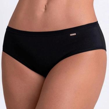 Imagem de Calcinha Loba Clássica em Algodão 40352-001, Preto, XG