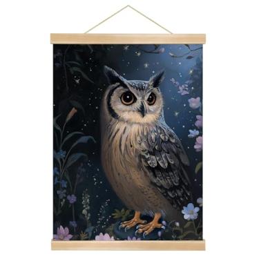 Imagem de You found a duck Cabide magnético de madeira para pôster com estampa de arte de coroa de pássaro, retrato de pássaro turquesa, decoração de parede de fundo preto (BG04)