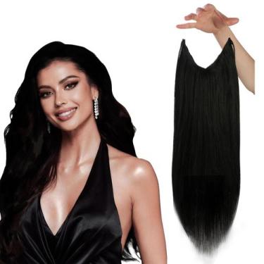 Imagem de Extensões de cabelo Sunny Fishing Line Human Hair Black 80g 45cm - Sun