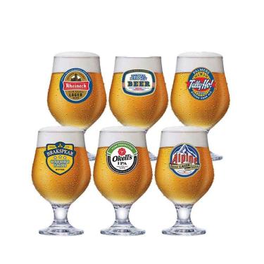 Imagem de Taças de Vidro Happy Hour Beer Master  6 pcs 380ml - Ruvolo