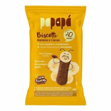 Imagem de Biscoito Infantil Papapá Biscotti Banana e Cacau 60g - BABY ROO