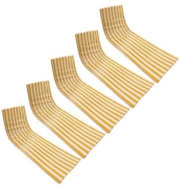 Imagem de Colchonete Almofadado Espreguiçadeira P/ Piscina Amarelo 5un - DreamIn