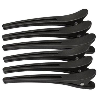 Imagem de Clips plásticos especial de carbono anti-estático para cabelos- 6 un s