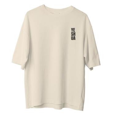 Imagem de Camiseta Cristã Oversized - Yeshua  Branca - Penkal Personalizados, G