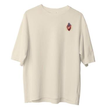 Imagem de Camiseta Cristã Oversized - Sejam Santos  Branca - Penkal Personalizad