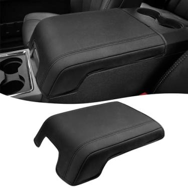 Imagem de Capa de apoio de braço para console central para Ford F250 F350 F450 Super Duty 2011-2016 acessórios, protetor de cusão de apoio de braço médio de couro de vinil, antiarranhões, somente assento de