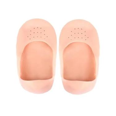 Imagem de Meias de Silicone para Proteção do Calcanhar, Reutilizável e Lavável Rosa