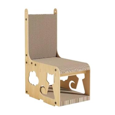 Imagem de Bothyi Cama arranhadora para gatos de camada dupla, casa para gatinhos, cabana, estrutura de madeira, condomínio para gatos, papel ondulado, almofada