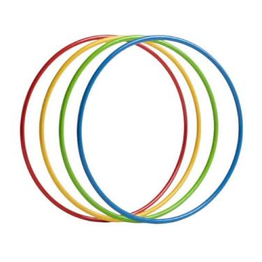 Imagem de Kit 15 Bambolês coloridos 60cm com 1,7cm largura resistentes - Generic