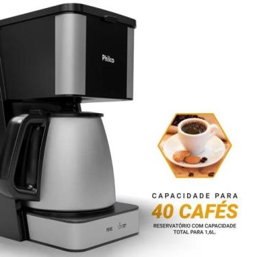 Imagem de Cafeteira Philco Inox 40 Cafezinhos 1,6L950w 127v, 220V
